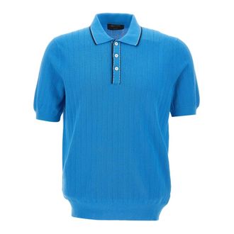 Gran Sasso Polo Shirt - male - Gran Sasso - Polo Shirts - Blue - 2XL - Tops