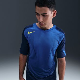 Nike Mens Total 90 Dri-FIT Short-Sleeve Soccer Jersey in Blue | HV1178-410