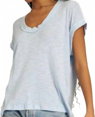 Bloomingdale's Too Deep Washed Scoop Neck Tee In Blue Dusk