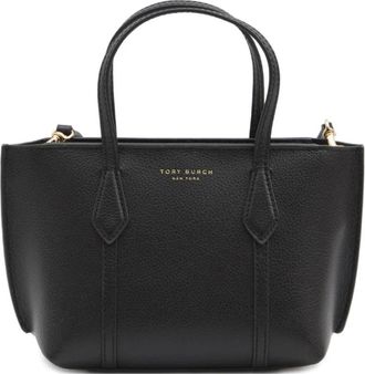 Tory Burch Zwarte Leren Tote Tas - Dames - Handtassen - Zwart - ONE Size - Tassen