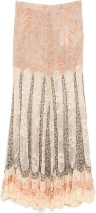 Zimmermann Valiant Panelled Flare Zijden Broek - Dames - Broeken - Roze - Maat: XS Zijde