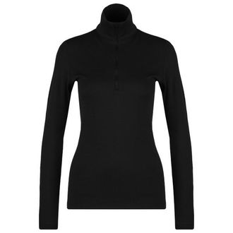 Icebreaker 260 Tech L/S Half Zip Merinounterw&auml;sche f&uuml;r Damen | schwarz