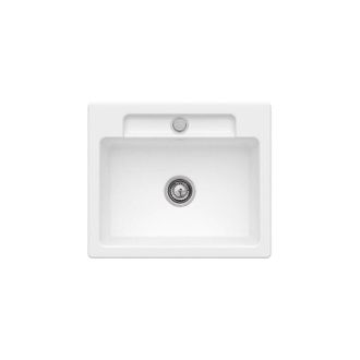 Villeroy & Boch Villeroy&boch - Villeroy Et Boch Siluet 60 S Stone White Ceramicplus Fregadero De 1 Seno Con Vaciador Manual