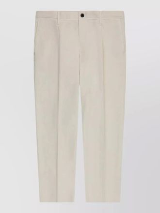 Incotex trousers pleated front belt loops pockets