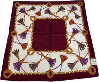 Celine Pre-owned Vintage Scarf - Dames - Vintage Accessoires - Veelkleurig - ONE Size - Katoen - Vintage