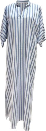 Adrienne Womens Blakely Ten Stripe Dress In Lt. Blue