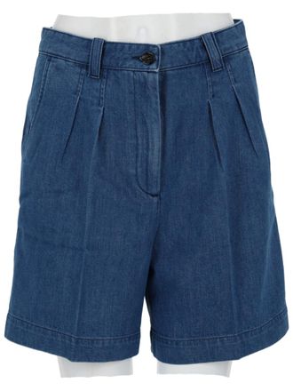 A.P.C. Nola Medium Blue High Waist Shorts