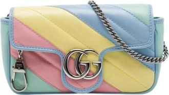 Gucci Pre-owned Quilted Mini Crossbody Bag - Dames - Vintage Mini Tas - Veelkleurig - ONE Size - Leer - Vintage