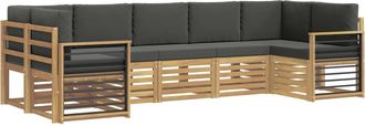 vidaXL Conjunto De Sof&aacute;s De Exterior 7 Uds. Blanco Y Antracita Vidaxl