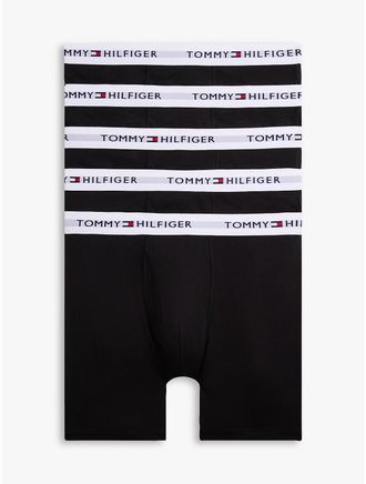Tommy Hilfiger Mens Cotton Classics Boxer Brief 5-Pack - Black - XL