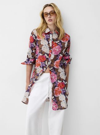 Icone Womens Lush bloom ultra-long shirt
