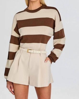 SER.O.YA Bryn Knit Sweater In Almond/cocoa