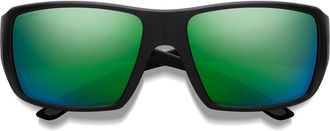 Smith Guides Choice XL 63mm ChromaPop Polarized Oversize Square Sunglasses in Black /Chromapop Glass Green at Nordstrom
