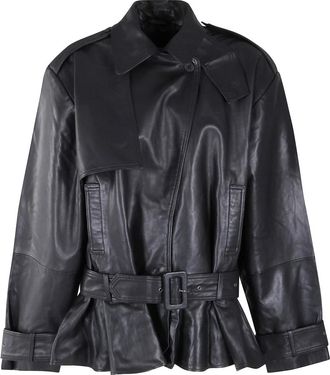Rotate Biker Leren Jas - Dames - Leren en Su&egrave;de Jassen - Zwart - XS - Leer - Jassen