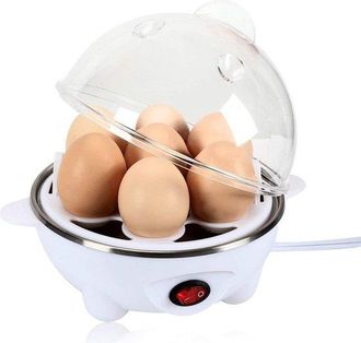 OEM Cocedor De Huevos, Capacidad Para 7 Huevos, Multifuncional, El&eacute;ctrico, Huevos Cocidos Al Vapor Sellados Autom&aacute;ticamente, 350 W, Escalfa, Blanco