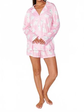 Show me your Mumu Favorite Pj Set In Pink Bunnies Jersey