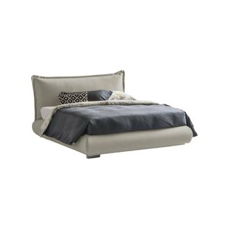 Dmora Dmora - Cama Matrimonial Dfecci, Cama Contenedor Con Tapizado De Tela Y Cabecero, 100% Made In Italy, Apertura Frontal, Adecuado Para Colch&oacute;n 160x190 