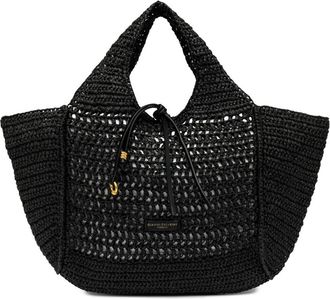 Gianni Chiarini Nefeli Crochet Tote Bag - Dames - Shoppers - Zwart - ONE Size - Tassen