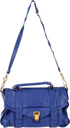 Proenza Schouler Pre-owned Womens Medium PS1 Satchel Bag in Blue Leather - One Size