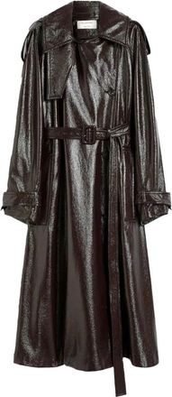 Sportmax Stijlvolle Jas Bairo 1234 - Dames - Jas met riem - Bruin - 2XS - Katoen - Jassen