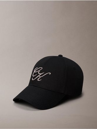 Calvin Klein Womens Lurex Script Logo Cap - Black