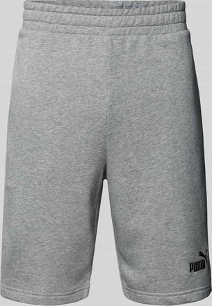 Puma Regular Fit Sweatshorts mit Label-Stitching Modell ESS No. 1 in Mittelgrau Melange, Größe XXL