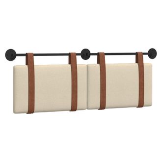 vidaXL Cabecera Colgante Liso Crema 130 X 55 X 5 Cm Pu Antiguo Vidaxl
