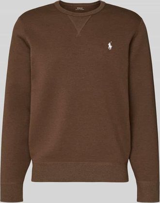 Polo Ralph Lauren Sweatshirt mit Label-Stitching in Mittelbraun Mel, Größe XXL