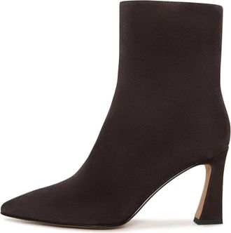 Cesare Gaspari Sculpted Sleek-Heel Ankle Boot - Dames - Laarzen met Hak - Bruin - 36 EU - Su&egrave;de - Schoenen