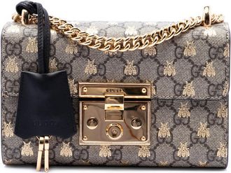 Gucci Pre-owned Gucci Small GG Supreme Bee Padlock Crossbody Ladies 9K6Y4S8O2Z4WNW2W