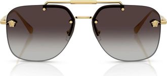 Versace Sunglasses Ve2296 100284 Gold/Smoky Gray Women