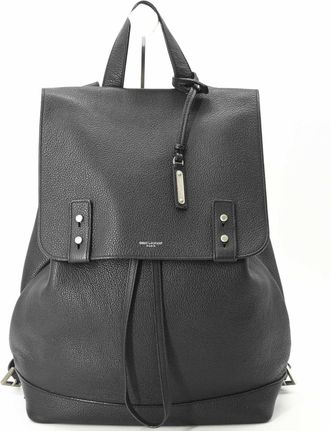 Saint Laurent Black Leather Backpack (Pre-Owned)