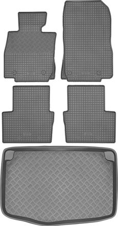 OEM Juego De Alfombrillas De Goma Para Coche Y Alfombrilla Para Maletero Del Mazda 2 Iii Hatchback De 2014