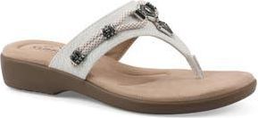 White Mountain Bainah Thong Sandal in White/Woven at Nordstrom Rack, Size 8.5