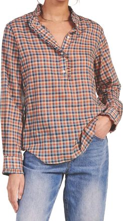 Trovata Breezy Blouse In Bonita Plaid