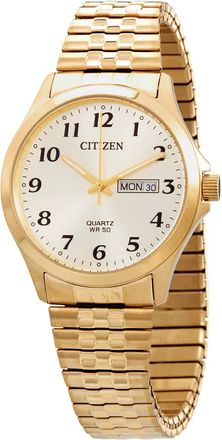 Citizen Quartz Champagne Dial Gold-tone Mens Watch BF5002-99P