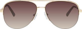 Kurt Geiger 59mm Aviator Sunglasses in Gold at Nordstrom Rack