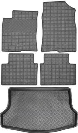 OEM Juego De Alfombrillas De Goma Para Coche Y Maletero Para Honda Civic X Hatchback (2017)