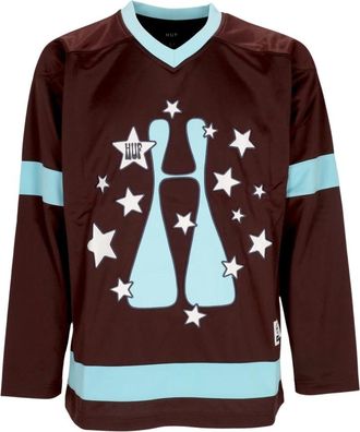 HUF H Stardust Jersey Tunic - Heren - Longsleeves - Bruin - XL - Polyester - Tops