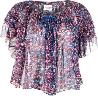 Isabel Marant Fapani blouse - women - Polyester/Viscose - 38 - Pink