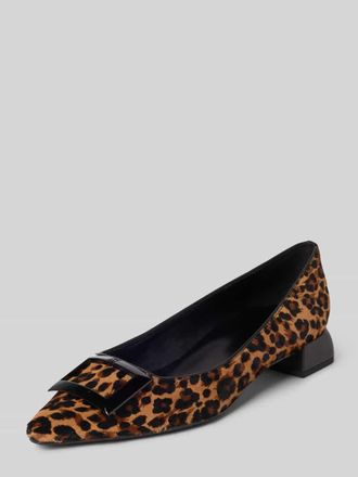 H&ouml;gl Pumps aus Leder im Animal-Look in Cognac, Gr&ouml;&szlig;e 36