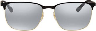 Ray-Ban Grey Mirror Silver Gradient Square Unisex Sunglasses RB3569 187/88 59
