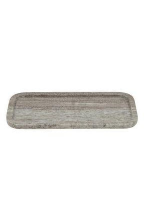 R16 Home Raised Edge Rectangular Marble Tray in Natural Gray at Nordstrom Rack