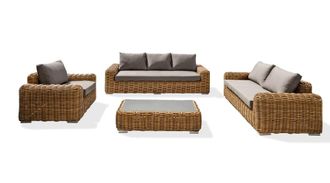 DCB Garden Sal&oacute;n de jard&iacute;n 6 plazas en resina trenzada