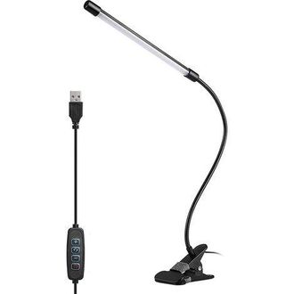 OEM L&aacute;mpara Led Multifuncional, 3 Modos De Iluminaci&oacute;n, 10 Niveles De Brillo, Ajustable 360&deg;, Cable De 150 Cm, Usb, Color Negro