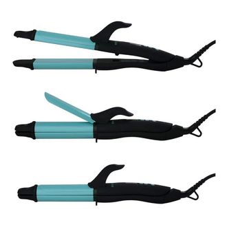 OEM Bio Ionic 736658586602 Herramienta De Peinado Con M&uacute;ltiples Accesorios Caliente Negro, Azul, Violeta 75 W 2,7 M