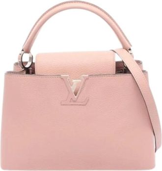 Louis Vuitton Pre-owned Capucines PM Handtas - Dames - Vintage Handtas - Roze - ONE Size - Leer - Vintage