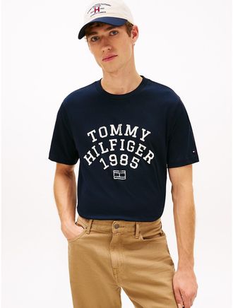 Tommy Hilfiger Mens Weathered Arch Logo T-Shirt - Navy - XXL