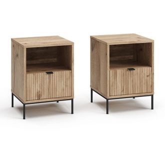 Vicco Comodino Eliza, Quercia vichinga, Set di 2, Vicco