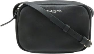 Balenciaga Pre-owned Cross Body Bags, female, Black, Size: ONE SIZE Pre-owned Everyday Leather Shoulder Bag